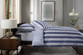 High Point Stripe Duvet Cover Set in Blue, side
