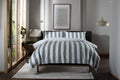 High Point Stripe Duvet Cover Set in Green, front