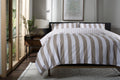 High Point Stripe Duvet Cover Set in Natural, half bed
