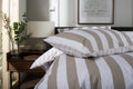 High Point Stripe Duvet Cover Set in Natural, pillow detail