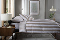 High Point Stripe Duvet Cover Set in Natural, reverse side