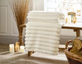 Houghton Soft Ribbed Throw in Cream