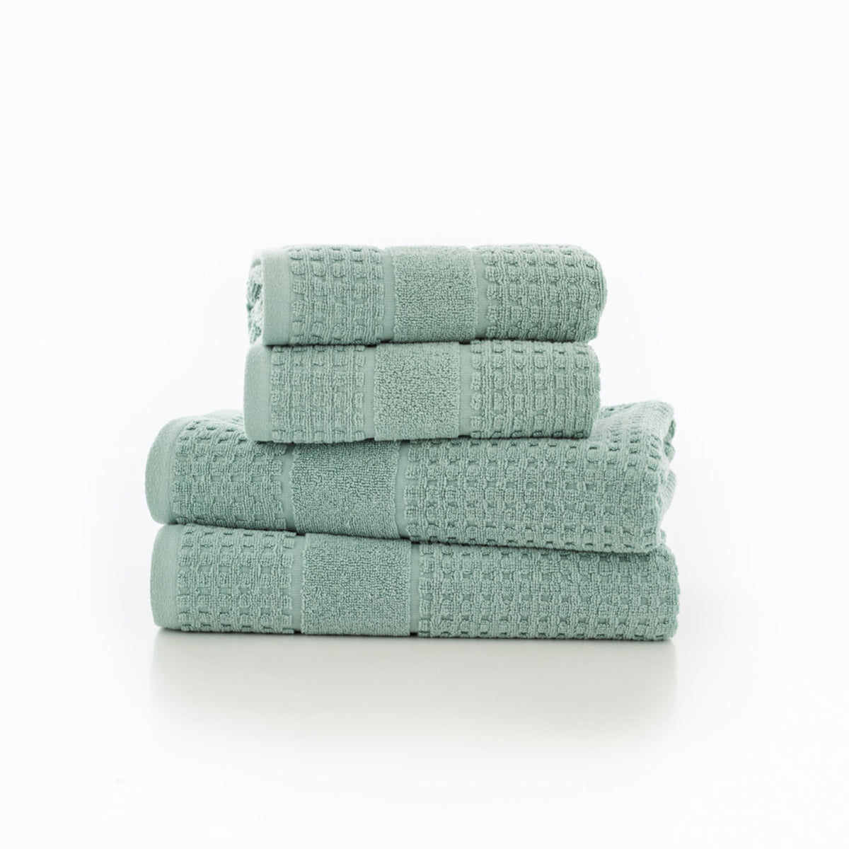 Mosley textured 600gsm zerotwist cotton towels — Duck Egg