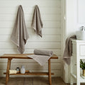 Mosley textured 600gsm zerotwist cotton towels — Mushroom