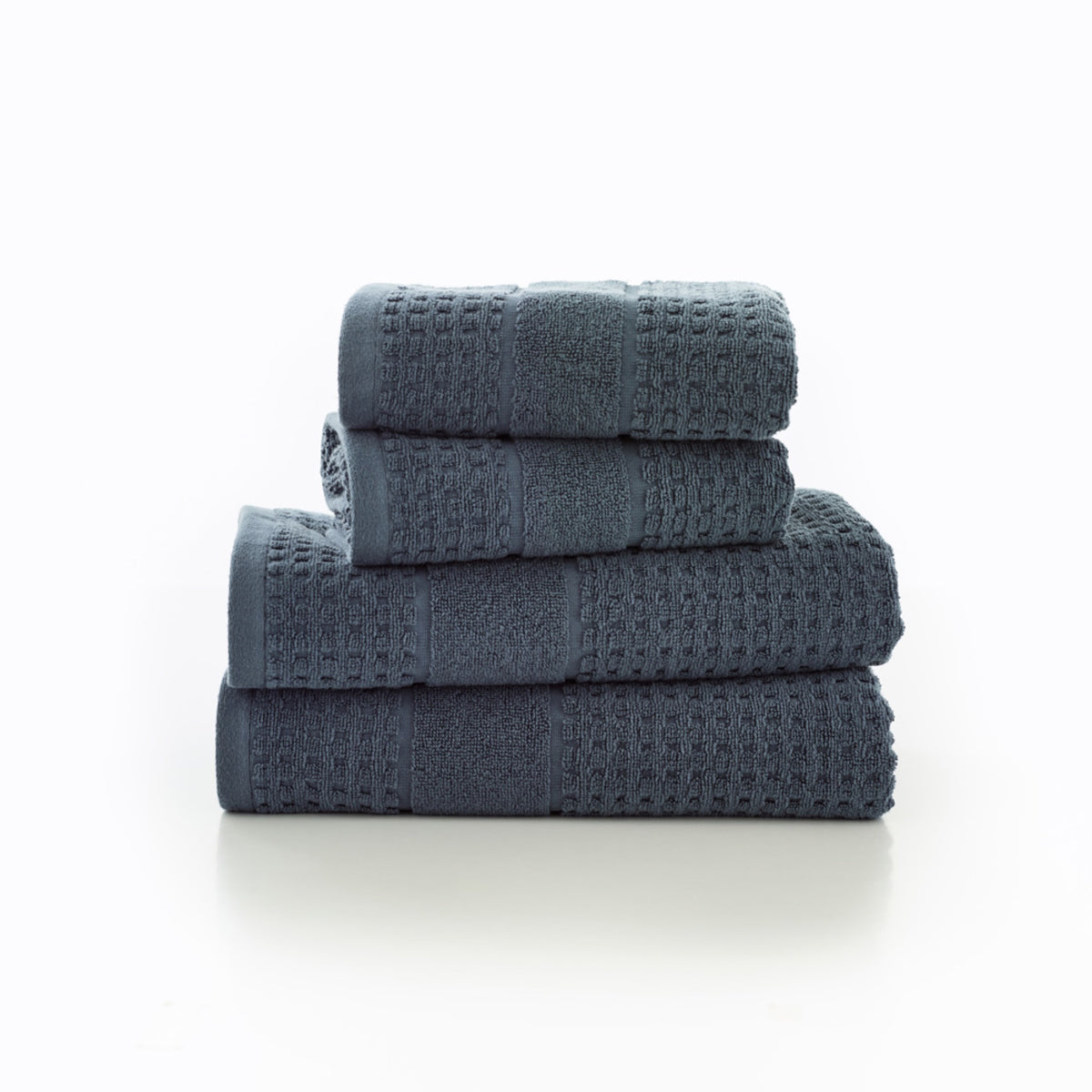 Mosley textured 600gsm zerotwist cotton towels — Petrol