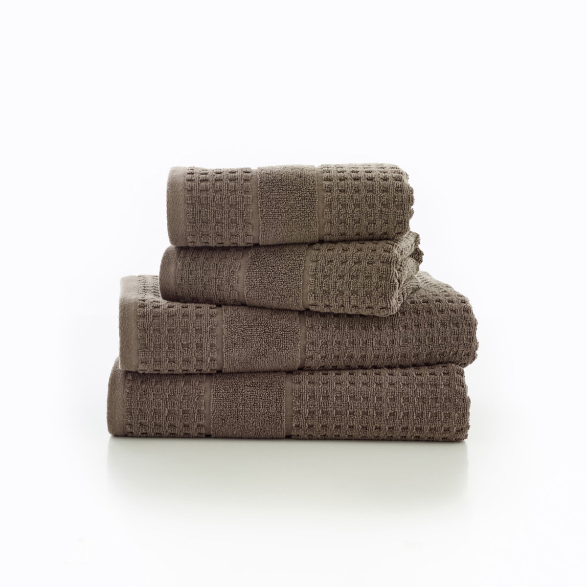 Mosley textured 600gsm zerotwist cotton towels — Walnut