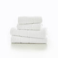 Mosley textured 600gsm zerotwist cotton towels — White