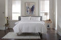 Mottle Textured Duvet Set in White, front