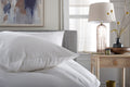 Mottle Textured Duvet Set in White, pillow detail