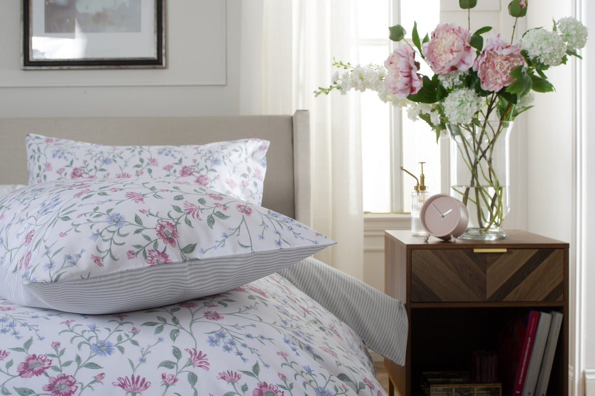 Emily Floral Duvet Set, pillow detail