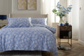 Monique Floral Duvet Set in Blue, half bed