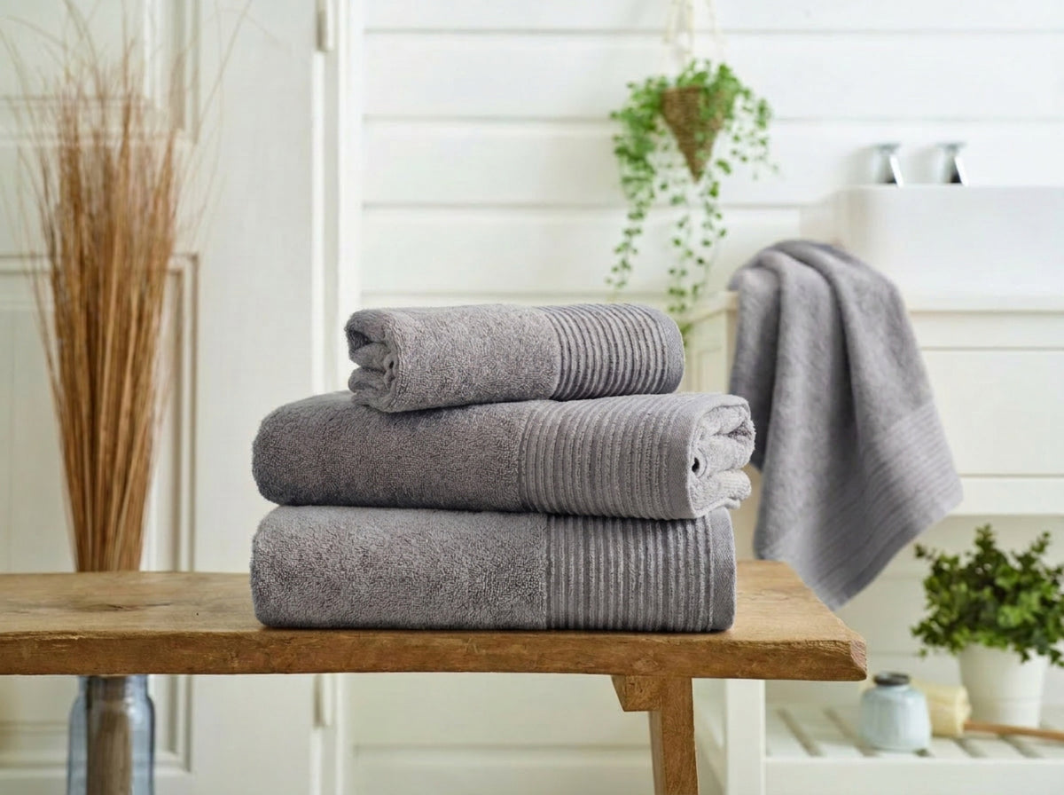 Avelon Soft Touch 550gsm zerotwist cotton towels — Charcoal