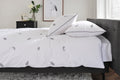 Feathers Embroidered Cotton Duvet Set
