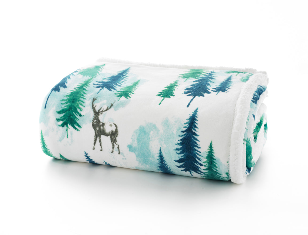 Mountain Stag Printed Flannel Throw - Deyongs
