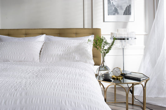 TLC Stamford Seersucker Easycare Duvet Bedlinen - Deyongs