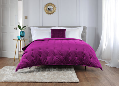 TLC Velvet Dot Collection Bed Throws & Cushions - Deyongs
